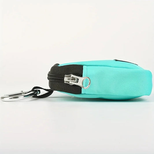 Portable Dog Treat Bag with Whistle, Multicolor Reusable Fabric Training Pouch for Pets