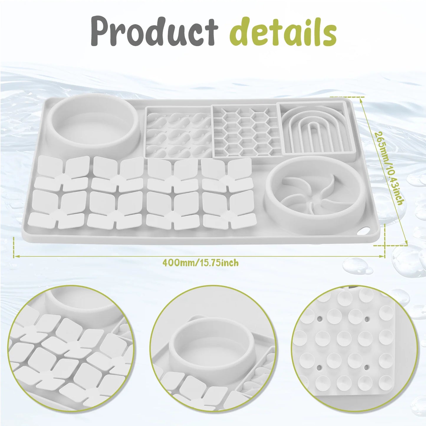 Silicone Dog Licking Pad Slow Feeder Bowl Dog Puzzle Toy with Non-Slip Suction Cup Pet Slow Food Plate Training Dog Supplies