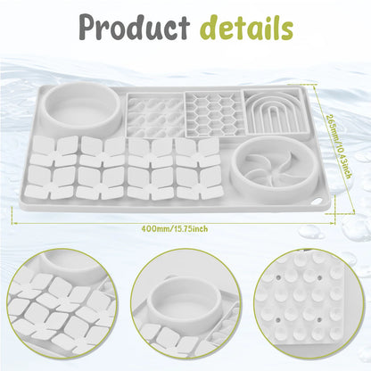 Silicone Dog Licking Pad Slow Feeder Bowl Dog Puzzle Toy with Non-Slip Suction Cup Pet Slow Food Plate Training Dog Supplies