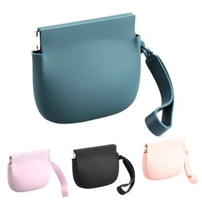 Silicone Dog Treat Bag Mini Portable Pet Snack Pouch with Auto Close Feature Dog Treat Pouch Pocket for Travel or Outdoor Use