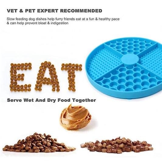 Dog Licking Mat - Silicone Slow Feeder with Suction Cup