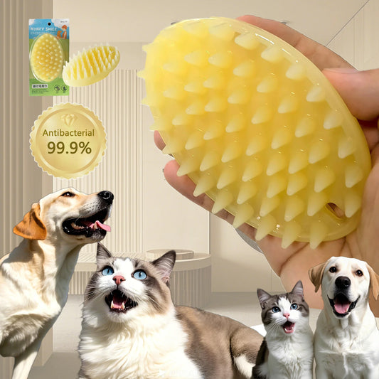 Soft Gentle Silicone Bristles Dog Cat Massage Brush Combs Cleaner Puppy Hair Removal Slicker Brushes Wash Tools for Pets