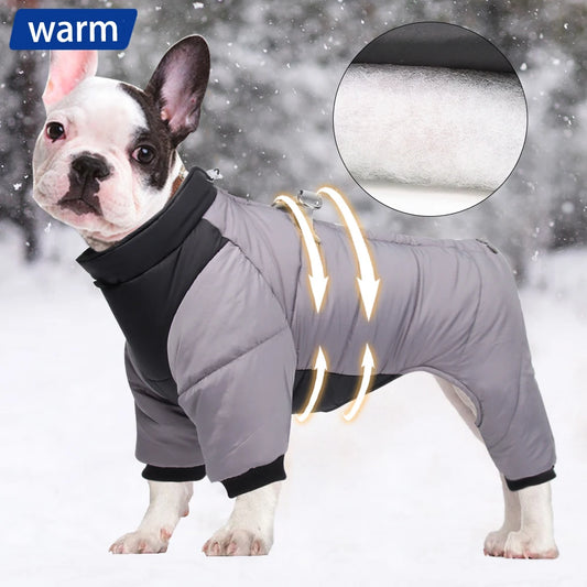Waterproof Dog Raincoat - Reflective Winter Coat