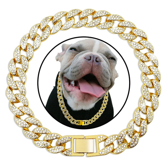 Luxury Diamond Dog Collar - Cuban Chain Necklace
