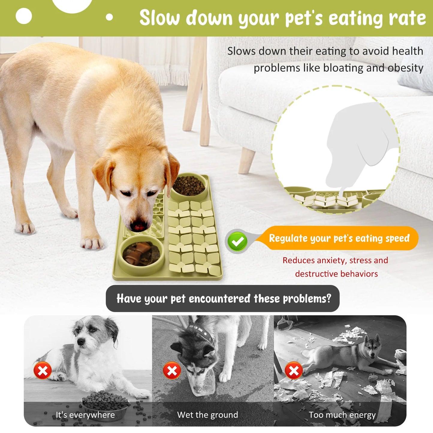 Silicone Dog Licking Pad Slow Feeder Bowl Dog Puzzle Toy with Non-Slip Suction Cup Pet Slow Food Plate Training Dog Supplies