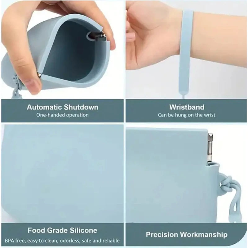 Silicone Dog Treat Bag Mini Portable Pet Snack Pouch with Auto Close Feature Dog Treat Pouch Pocket for Travel or Outdoor Use