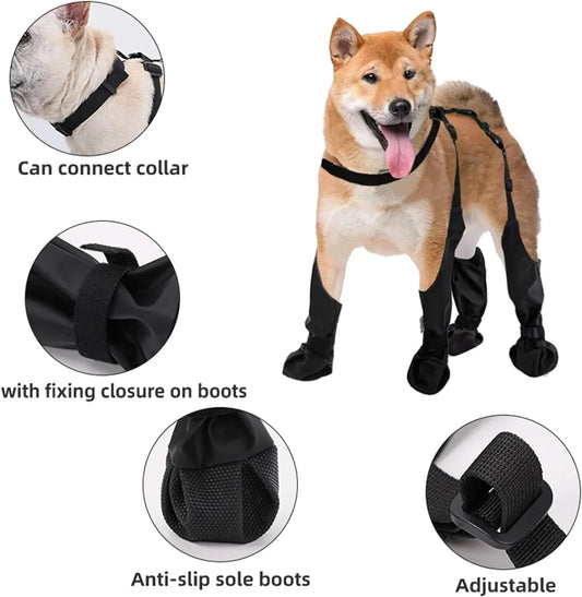 Waterproof Dog Rain Boots - Anti-Slip Paw Protectors